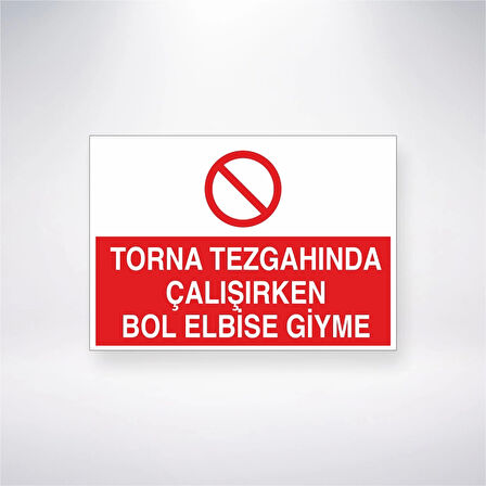 Torna Tezgahında Çalışırken Bol Elbise Giyme Sticker 20X28 Cm