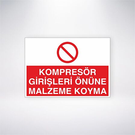Kompresör Girişleri Önüne Malzeme Koyma