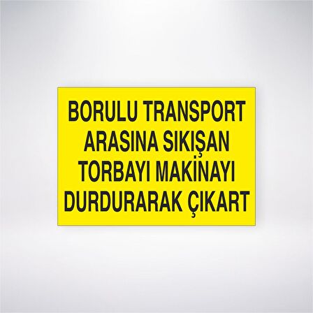 Borulu Transport Arasına Sıkışan Torbayı Makineyi Durdurarak Çıkart