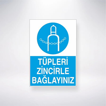 Tüpleri Zincire Bağlayınız Sticker 20X28 Cm