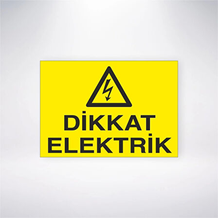 Dikkat Elektrik Sticker 20X28 Cm