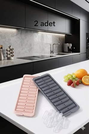 11 Hazneli Yapışmaz Bas Parmak Buzluk/Pratik Çubuk Buz Kalıbı Buzluk/ Kokteyl Sunum Buz Kalıbı 2'li
