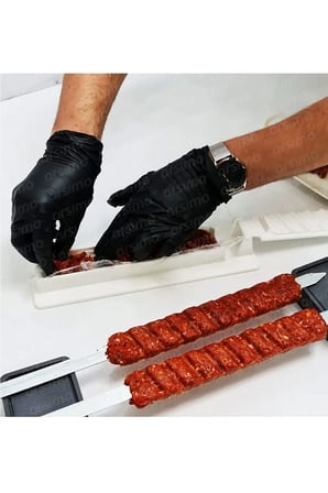 4 Adet Şişli Kebapmatik Adana Urfa Kebap Kalıbı Aparatı Pratik Hızlı Kebap Yapma Seti