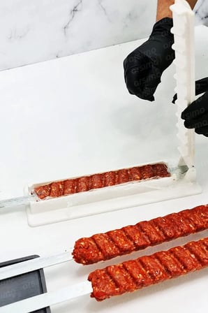 4 Adet Şişli Kebapmatik Adana Urfa Kebap Kalıbı Aparatı Pratik Hızlı Kebap Yapma Seti