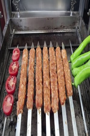 Galvaniz Metal Adana Urfa Kebap Şişi 6 Adet