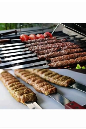 Galvaniz Metal Adana Urfa Kebap Şişi 6 Adet