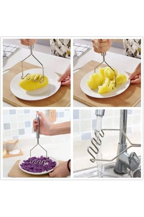 Paslanmaz Çelik Patates Ezici - Püre Yapıcı 24 cm