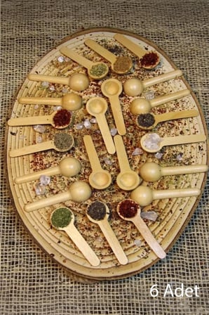 Scoop Bambu Baharat Kaşığı - Ölçek Kaşığı 7 cm 6 Adet