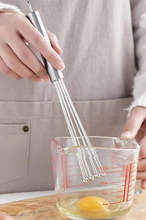 Paslanmaz Çelik Top Uçlu Uzun Yumurta Çırpıcı ve Sos Karıştırıcı 36 cm