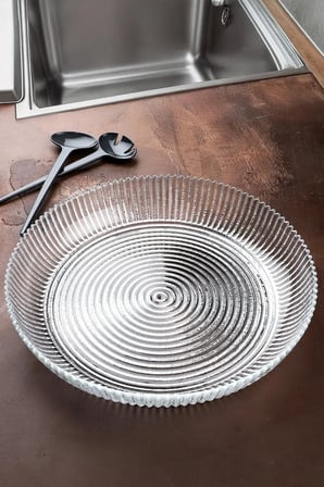 Luna Cam Salata Kasesi 30 cm – Salata Tabağı Sunum Kasesi
