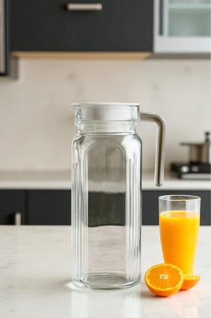 Lumine Buzdolabı Kapağına Sığan Cam Sürahi Karaf 1,15 Litre