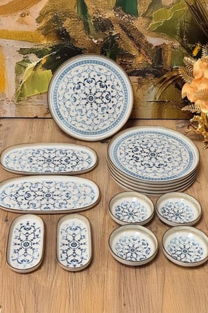 Serefina 6 Kişilik 14 Parça Porselen Kahvaltı Takımı & Kahvaltı Seti