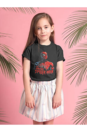 The Amazing Spider-Man Baskılı Unisex Örümcek Adam Film Çocuk Tişört (1-12 YAŞ)
