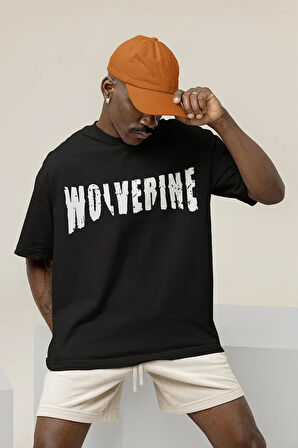 Wolverine Marvel Kahraman Baskılı Unisex Oversize Tişört