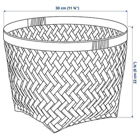 Ikea Saludıng Sepet Bambu 30 Cm