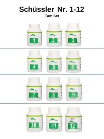 SCHÜSSLER TUZLARI NR. 1-12 FONKSİYONEL EKONOMİK SET ( 12 KUTU X 400 TABLET)