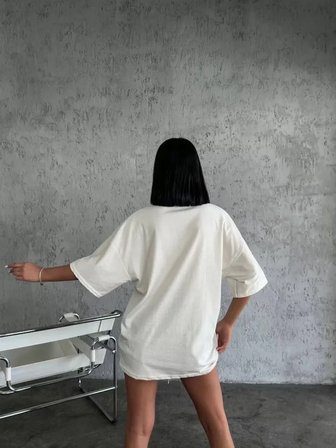 İKALES Düz Biskilet Yaka  T-shirt - Beyaz