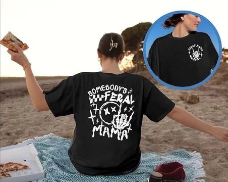 İKALES Bisiklet Yaka Baskılı T-shirt - Siyah