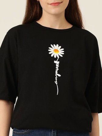 İKALES Baskılı T-shirt - Siyah