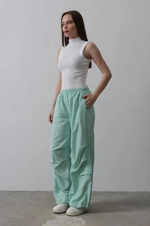 İKALES Paraşüt Cargo Pantolon - Mint