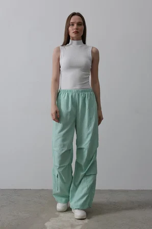 İKALES Paraşüt Cargo Pantolon - Mint