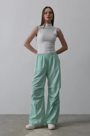 İKALES Paraşüt Cargo Pantolon - Mint