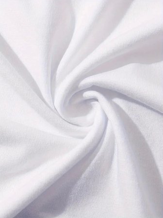 İKALES Baskılı Oversize Bisiklet Yaka T-shirt - Beyaz