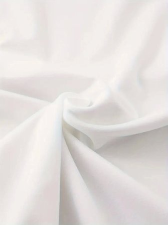 İKALES Baskılı Oversize Bisiklet Yaka T-shirt - Beyaz