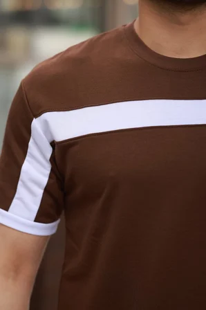 İKALES Erkek şerit Detaylı Kısa Kollu T-shirt