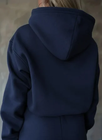 İKALES Kadın Uzun Kollu Nope Baskılı Beli Ribanalı Ikili Takım