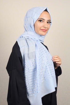 Desenli Aqua Şal - Desen-01