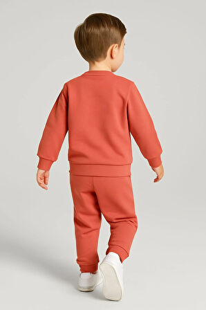 Erkek Çocuk Ayıcık Detaylı 2’li Takım %100 Pamuk