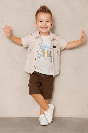 Kotlu Gömlekli 3'lü Takım