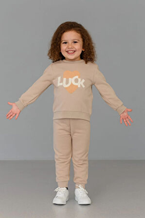 Luck Kalpli %100 Pamuk Çocuk Eşofman Takımı