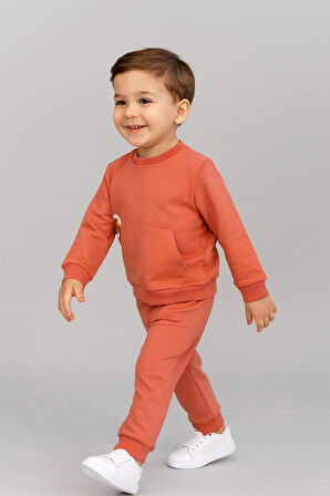 Erkek Çocuk Ayıcık Detaylı 2’li Takım %100 Pamuk