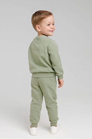 Erkek Çocuk Ayıcık Detaylı 2’li Takım %100 Pamuk