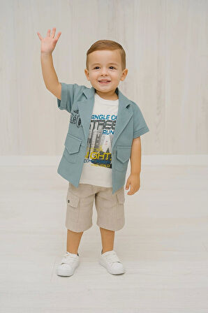 Keten Kapri Gömlekli 3'lü Takım