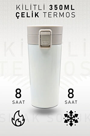 350 Ml Kilitli Çelik Termos