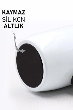 280 Ml Özel Kulplu Beyaz Bardak Çelik Termos