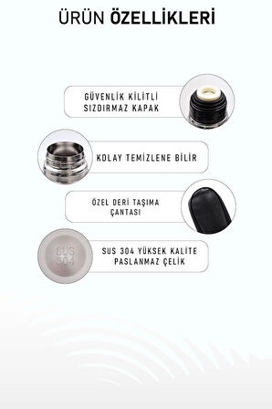 500 Ml Deri Çantalı Termos