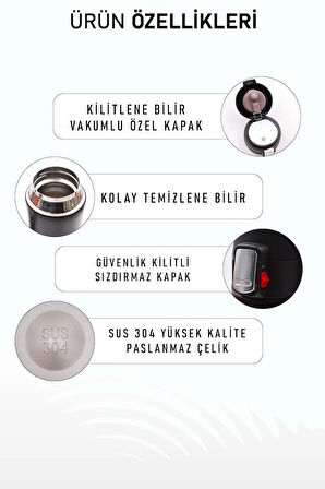 450 ml Kilitli Vakumlu Termos