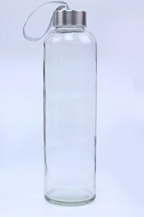 600 Ml Pembe Kılıflı Cam Matara
