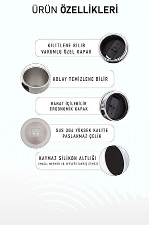 280ml Kulplu Çelik Termos