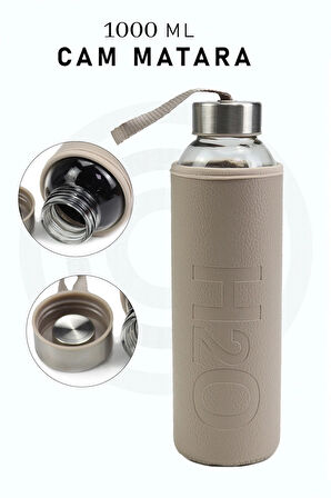 Kılıflı Cam Matara 500ml