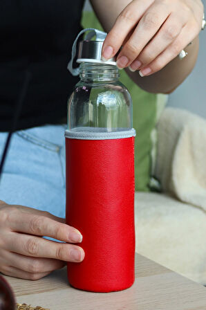 500ml Kılıflı Cam Matara