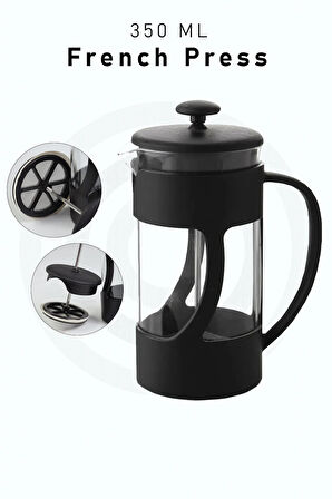 Siyah French Press 350ml