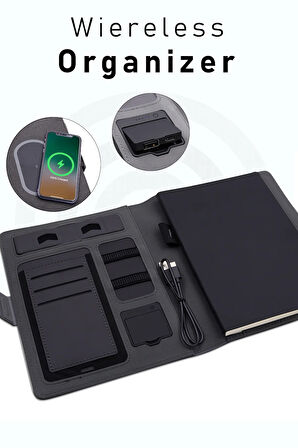 Wireless Powerbank 5000 mAh Akıllı Organizer