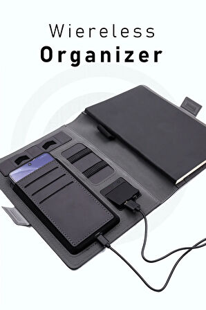 Wireless Powerbank 5000 mAh Akıllı Organizer
