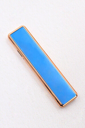 3 Adet Kolay Şarj Edilebilen Mavi Sürgülü Elektrikli Usb Çakmak