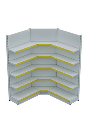 Bazalı Beyaz Renk Tek Ayaklı İç Köşe Ünitesi  (Tek Başına Kullanılmaz) 90*H220 CM